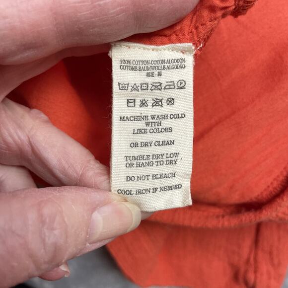 Jens Pirate Booty x Free People Crop Top Womens S Orange Gauzy Keyhole Plunge - Picture 5 of 7